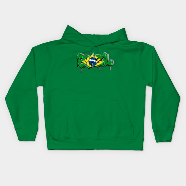 Brazil Graffiti Kids Hoodie by graffitiasik